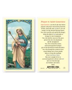 Saint Genevieve Holy Card