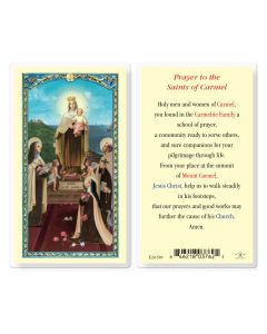 Saints of Carmel Holy Card
