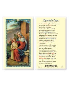 Saint Anne Obtain Favor Holy Card
