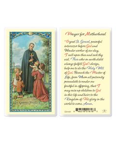 Saint Gerard Motherhood Prayer Holy Card