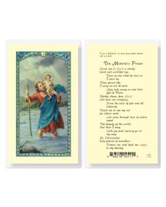 Saint Christopher Motorist Prayer Holy Card
