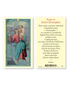 Saint Christopher Holy Card
