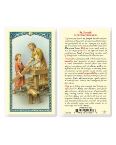 Saint Joseph Patron of Workers Holy Card