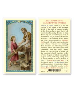 Saint Joseph The Worker Holy Card