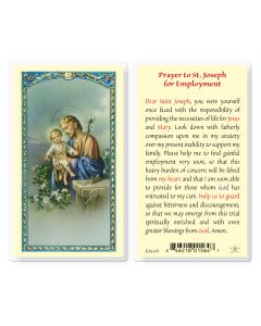 Saint Joseph Employment Prayer Holy Card