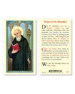 Saint Benedict Holy Card