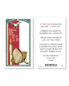 Confirmation Holy Spirit Seven Gifts Holy Card