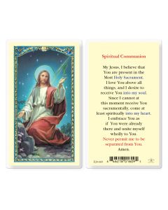 Spiritual Communion Holy Card