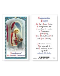 First Communion Boy Holy Card
