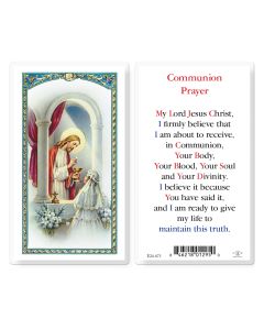 First Communion Girl Holy Card
