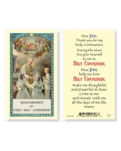 Communion Prayer Boy and Girl Holy Card