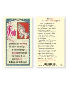 Prayer for Those Growing Old Holy Card