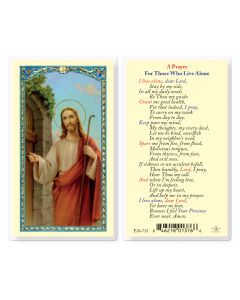Prayer for Those Who Live Alone Holy Card