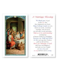 Marriage Blessing Holy Card