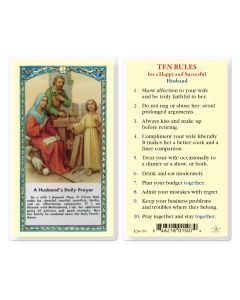 A Husband's Daily Prayer Holy Card