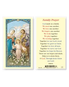 Family Prayer Holy Card