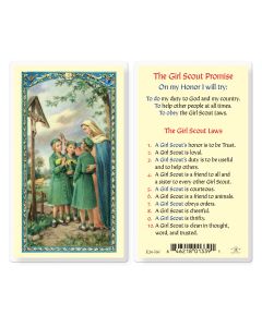The Girl Scout Promise Holy Card