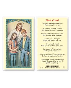 Teen Creed Christ Comforter Holy Card