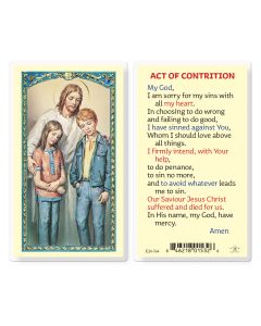 Act of Contrition the Comforter Holy Card