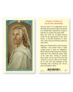Prayer in Times of Economic Hardship Holy Card