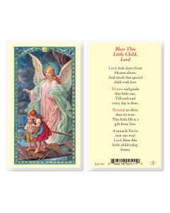 Bless This Little Child Lord Holy Card