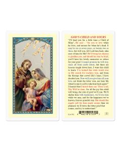 God's Child and Yours Holy Card