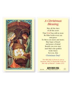A Christmas Blessing Holy Card