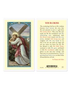 Your Cross with Christ and Cross Holy Card