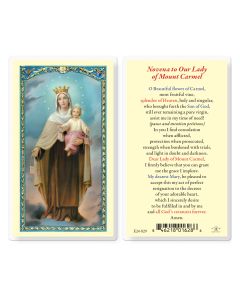 Our Lady of Mount Carmel Novena Holy Card