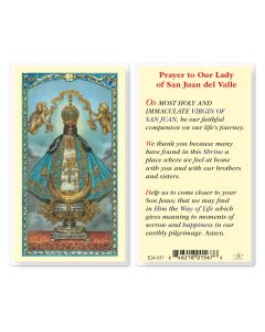 Our Lady of San Juan Prayer Holy Card
