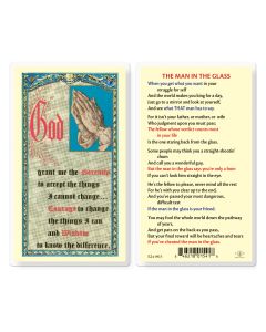 The Man in the Glass Serenity Holy Card