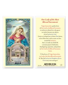 Our Lady of the Blessed Sacrament Holy Card