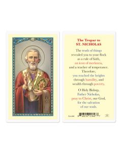 Saint Nicholas Holy Card