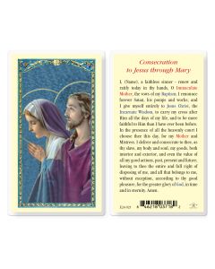 Consecration to Jesus Through Mary Holy Card
