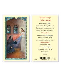 Divine Mercy 3 O'clock Prayer Holy Card
