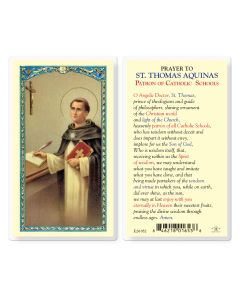 Prayer to Saint Thomas Aquinas Holy Card
