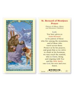 Prayer to Saint Bernard Holy Card