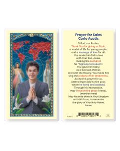 Saint Carlo Acutis Holy Card