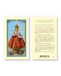 El Nino Jesus de Praga Holy Card