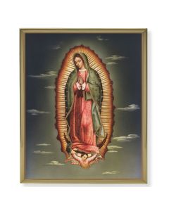8" x 10" Gold Plaque Frame with an Our Lady of Guadalupe Print