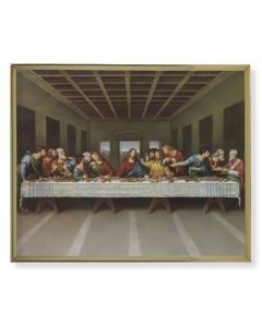 11" x 14" Gold Plaque Frame with a Da Vinci: Last Supper Print