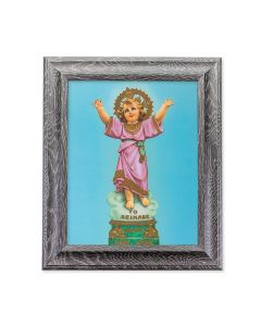 10 1/2" x 12 1/2" Grey Oak Finish Frame with an 8" x 10" Divino Nino Print