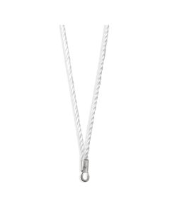 White Cord with a Silver Tip