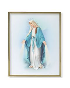 8" x 10" Gold Plaque Frame with a Our Lady of Grace Print