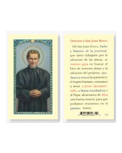 Oracion a San Juan Bosco Holy Card