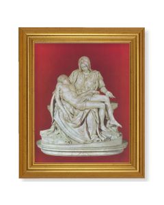 10" x 12" Gold Leaf Finish Beveled Frame with 8" x 10" The Pieta Textured Art
