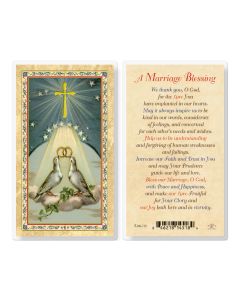 Marriage Blessing Laminated Holy Card. Inc. of 25