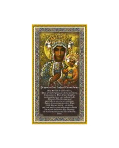 Our Lady of Czestochowa Plaque with Prayer