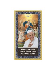 5" x 9" Pope Francis and Our Lady Untier of Knots House Blessing Plaque with Prayer