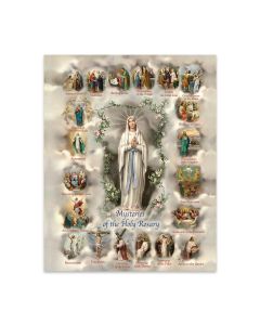 19" x 27" Mysteries of the Rosary Poster